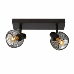 Luminaires Lucide Plafonniers|Plafonnier Lucide MAREN Noir, 2 lumières