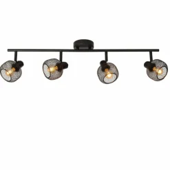 Luminaires Lucide Plafonniers|Plafonnier Lucide MAREN Noir, 4 lumières