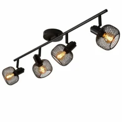 Luminaires Lucide Plafonniers|Plafonnier Lucide MAREN Noir, 4 lumières