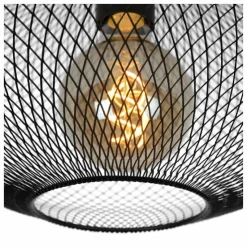 Luminaires Lucide Plafonniers|Plafonnier Lucide MESH Noir, 1 lumière