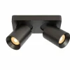 Luminaires Lucide Spots Et Projecteurs|Plafonnier Lucide NIGEL LED Acier inoxydable, Noir, 2 lumières