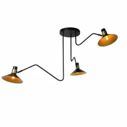 Luminaires Lucide Plafonniers|Plafonnier Lucide PEPIJN Noir, 3 lumières
