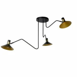 Luminaires Lucide Plafonniers|Plafonnier Lucide PEPIJN Noir, 3 lumières