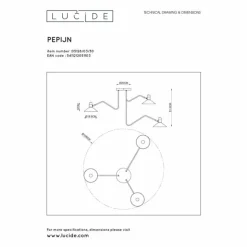 Luminaires Lucide Plafonniers|Plafonnier Lucide PEPIJN Noir, 3 lumières