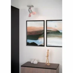 Luminaires Lucide Plafonniers|Plafonnier Lucide PICTO Gris, Rose, 1 lumière
