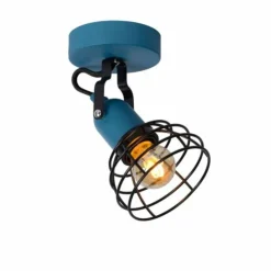 Luminaires Lucide Plafonniers|Plafonnier Lucide Pola Bleu, Noir, 1 lumière
