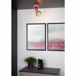 Luminaires Lucide Plafonniers|Plafonnier Lucide Pola Rose, Noir, 1 lumière