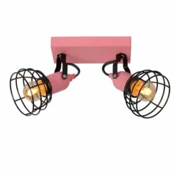 Luminaires Lucide Plafonniers|Plafonnier Lucide Pola Rose, Noir, 2 lumières