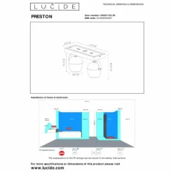 Luminaires Lucide Spots Et Projecteurs|Plafonnier Lucide PRESTON Noir, 2 lumières