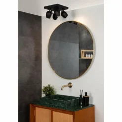 Luminaires Lucide Spots Et Projecteurs|Plafonnier Lucide PRESTON Noir, 4 lumières
