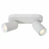 Luminaires Lucide Spots Et Projecteurs|Plafonnier Lucide PUNCH Blanc, 2 lumières