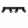Luminaires Lucide Spots Et Projecteurs|Plafonnier Lucide PUNCH Noir, 4 lumières