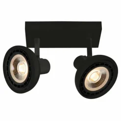 Luminaires Lucide Spots Et Projecteurs|Plafonnier Lucide SENSAS Noir, 2 lumières