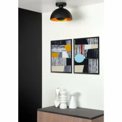 Luminaires Lucide Plafonniers|Plafonnier Lucide SIEMON Noir, 1 lumière