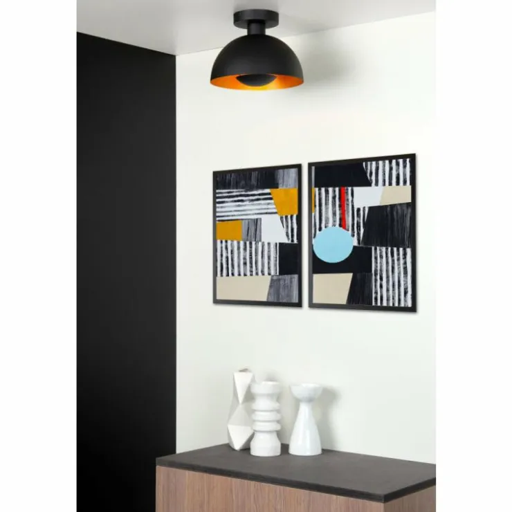Luminaires Lucide Plafonniers|Plafonnier Lucide SIEMON Noir, 1 lumière