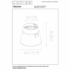 Luminaires Lucide Spots Et Projecteurs|Plafonnier Lucide TRIGONO Blanc, 1 lumière