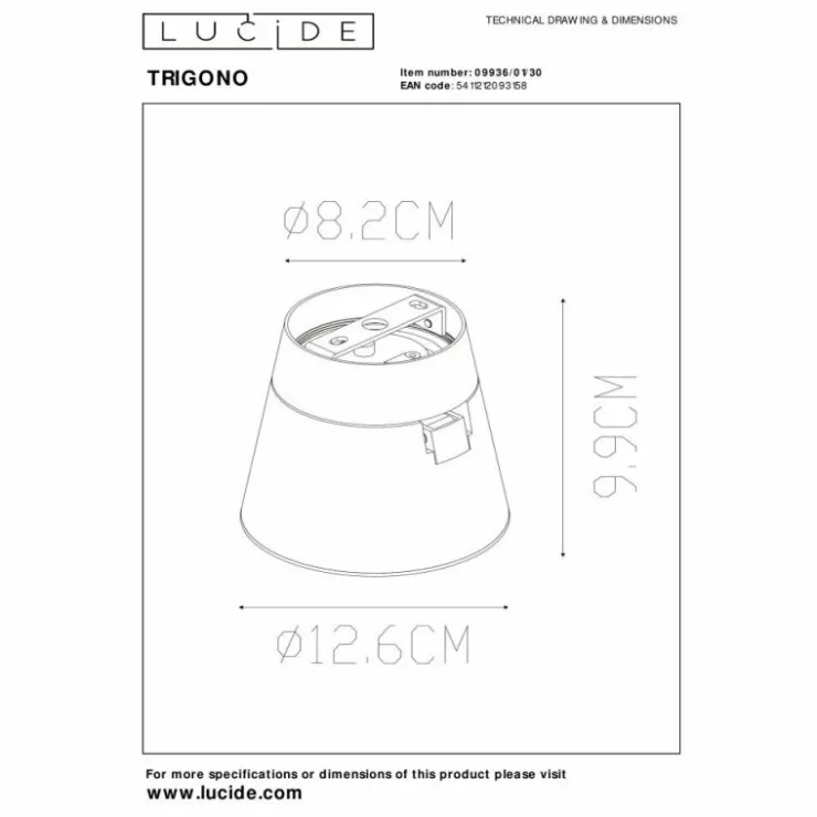 Luminaires Lucide Spots Et Projecteurs|Plafonnier Lucide TRIGONO Noir, 1 lumière