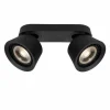 Luminaires Lucide Spots Et Projecteurs|Plafonnier Lucide TRIGONO Noir, 2 lumières