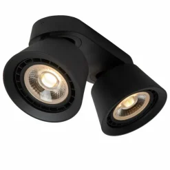 Luminaires Lucide Spots Et Projecteurs|Plafonnier Lucide TRIGONO Noir, 2 lumières