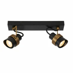 Luminaires Lucide Plafonniers|Plafonnier Lucide TUNDRAN Noir, 2 lumières