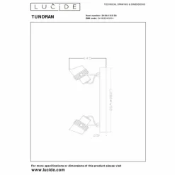 Luminaires Lucide Plafonniers|Plafonnier Lucide TUNDRAN Noir, 2 lumières