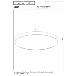 Luminaires Lucide Éclairage Led|Plafonnier Lucide UNAR LED Noir, 1 lumière