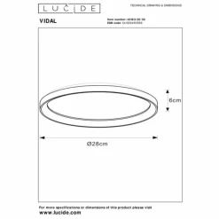 Luminaires Lucide Éclairage Led|Plafonnier Lucide VIDAL LED Blanc, 1 lumière
