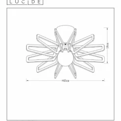 Luminaires Lucide Plafonniers|Plafonnier Lucide ZIDANE Noir, 1 lumière