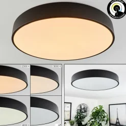 hofstein Éclairage Led|Plafonnier Maho LED Noir, 1 lumière