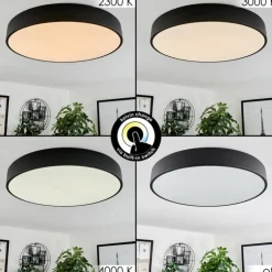 hofstein Éclairage Led|Plafonnier Maho LED Noir, 1 lumière