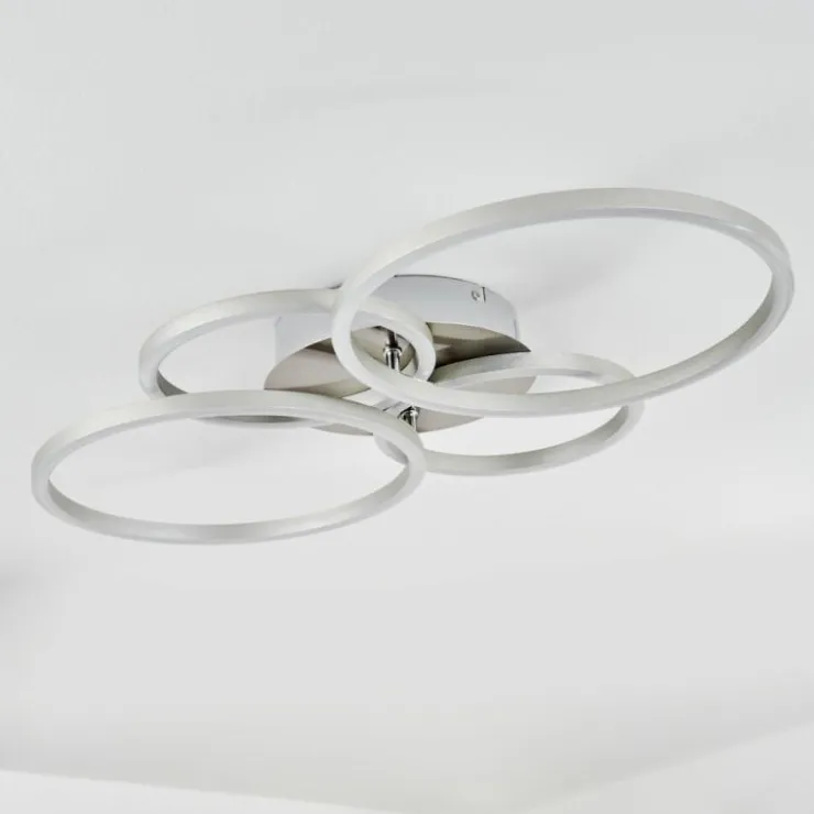 Luminaires Globo Lighting Éclairage Led|Plafonnier Malanje LED Nickel mat, 4 lumières