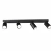 Luminaires Mantra Plafonniers|Plafonnier Mantra SAL BLACK Noir, 4 lumières