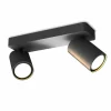 Luminaires Mantra Plafonniers|Plafonnier Mantra SAL BLACK Noir, 2 lumières