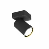 Luminaires Mantra Plafonniers|Plafonnier Mantra SAL BLACK Noir, 1 lumière