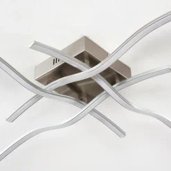 hofstein Éclairage Led|Plafonnier Mapleton LED Nickel mat, 4 lumières