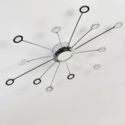 hofstein Éclairage Led|Plafonnier Mirror LED Chrome, 1 lumière, Télécommandes