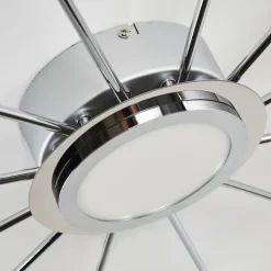 hofstein Éclairage Led|Plafonnier Mirror LED Chrome, 1 lumière, Télécommandes
