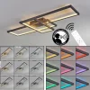 Plafonnier Momahaki LED Anthracite, 1 lumière, Télécommandes