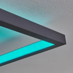 Plafonnier Momahaki LED Anthracite, 1 lumière, Télécommandes