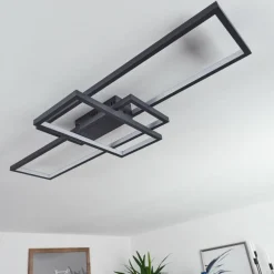 Plafonnier Momahaki LED Anthracite, 1 lumière, Télécommandes