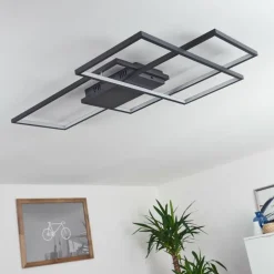 Plafonnier Momahaki LED Anthracite, 1 lumière, Télécommandes
