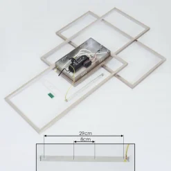Plafonnier Momahaki LED Chrome, 1 lumière, Télécommandes