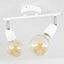 hofstein Spots Et Projecteurs|Plafonnier Musland Chrome, Blanc, 2 lumières
