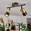 hofstein Spots Et Projecteurs|Plafonnier Neftenbach Laiton, Noir, 2 lumières