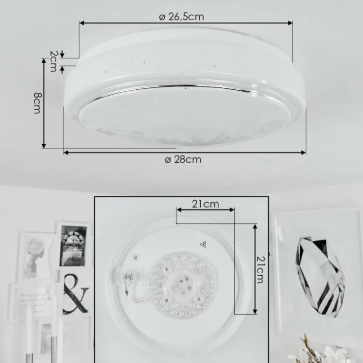 hofstein Éclairage Led|Plafonnier Nepes LED Blanc, 1 lumière