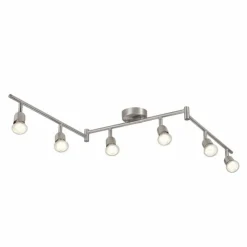 Luminaires Nordlux Spots Et Projecteurs|Plafonnier Nordlux AVENUE Acier brossé, 6 lumières