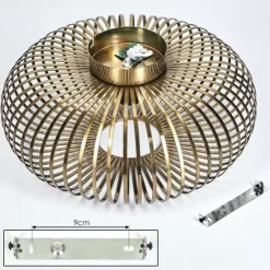 hofstein Plafonniers|Plafonnier Oravi Vieux laiton, 1 lumière