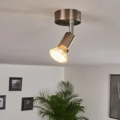 hofstein Éclairage Led|Plafonnier Oula LED Nickel mat, 1 lumière