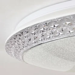 hofstein Éclairage Led|Plafonnier Parrita LED Blanc, 1 lumière, Télécommandes, Changeur de couleurs