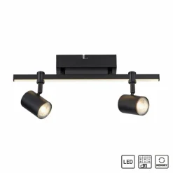Luminaires Paul Neuhaus Spots Et Projecteurs|Plafonnier Paul Neuhaus BARIK LED Noir, 2 lumières